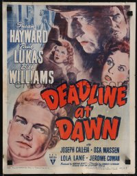 2p0037 DEADLINE AT DAWN WC 1946 Susan Hayward, by Clifford Odets from Cornel Woolrich's novel!