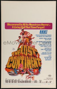 2p0068 LOST CONTINENT WC 1968 discovered in all its monstrous horror, a living hell that time forgot!
