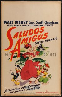 2p0102 SALUDOS AMIGOS WC 1944 Walt Disney goes South American with Donald Duck & Joe Carioca!