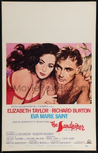 2p0104 SANDPIPER WC 1965 great romantic close up art of Elizabeth Taylor & Richard Burton!