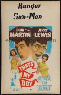 2p0117 THAT'S MY BOY WC 1951 wacky college students Dean Martin & Jerry Lewis, Hussey & Bergen!