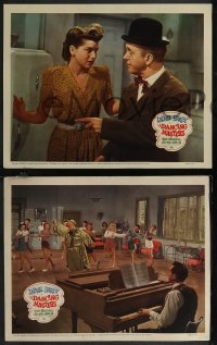 2p1537 DANCING MASTERS 3 LCs 1943 Stan Laurel w/ Trudy Marshall & wacky Oliver Hardy w/ dancers!