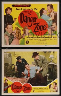 2p1485 DANGER ZONE 8 LCs 1951 film noir, Hugh Beaumont deals with dangerous dames!