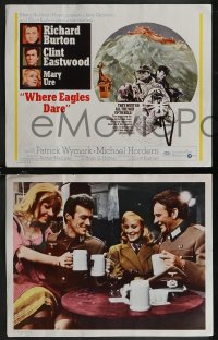 2p1515 WHERE EAGLES DARE 8 int'l LCs 1968 Clint Eastwood, Richard Burton, Mary Ure, Ingrid Pitt!