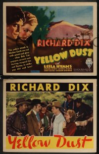 2p1517 YELLOW DUST 8 LCs 1936 young gold prospector Richard Dix & pretty Leila Hyams, complete set!