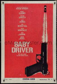 2r0839 BABY DRIVER int'l teaser DS 1sh 2017 Elgort in the title role, Spacey, James, Jon Bernthal!