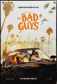 2r0843 BAD GUYS advance DS 1sh 2022 wacky image of characters in car, good is no fun at all!