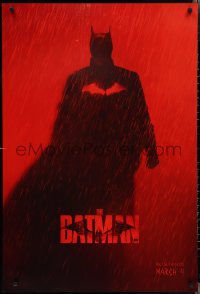 2r0844 BATMAN teaser DS 1sh 2022 full-length Robert Pattinson in the title role in the rain!
