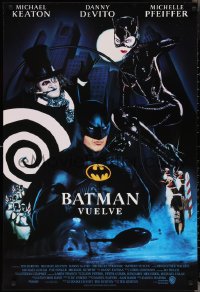 2r0853 BATMAN RETURNS int'l Spanish language 1sh 1992 Burton, Keaton, DeVito, Pfeiffer, different!
