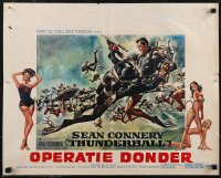 2r0241 THUNDERBALL Belgian 1965 Connery as James Bond gets a rubdown from sexy Molly Peters!