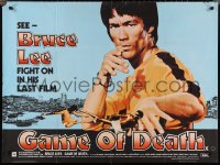 2r0208 GAME OF DEATH British quad 1979 Bruce Lee, Kareem Abdul Jabbar, cool different image!