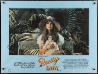 2r0210 PRETTY BABY British quad 1978 directed by Louis Malle, young Brooke Shields sitting with doll!