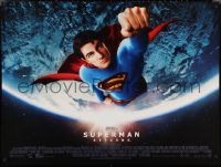 2r0213 SUPERMAN RETURNS DS British quad 2006 Bryan Singer, Brandon Routh flying in title role!