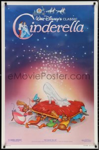 2r0883 CINDERELLA 1sh R1987 Walt Disney classic romantic musical fantasy cartoon!