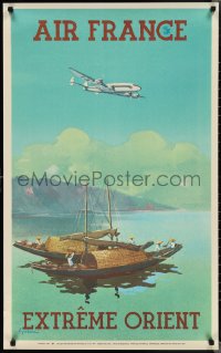 2r0057 AIR FRANCE EXTREME ORIENT 25x39 French commercial poster 1992 from 1950 poster by Guerra!