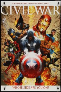 2r0062 MARVEL COMICS 24x36 commercial poster 2006 promoting the Civil War crossover storyline!