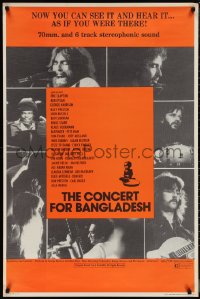 2r0887 CONCERT FOR BANGLADESH 1sh 1972 Dylan, Harrison, 70mm & stereophonic, ultra rare!