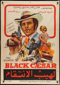 2r0249 BLACK CAESAR Egyptian poster 1978 AIP Williamson different Aziz blaxploitation art!