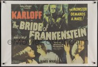 2r0251 BRIDE OF FRANKENSTEIN Egyptian poster R2000s Karloff, Lanchester, from half-sheet!!