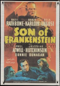 2r0269 SON OF FRANKENSTEIN Egyptian poster R2000s Boris Karloff from U.S. one-sheet!