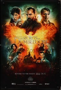 2r0924 FANTASTIC BEASTS: THE SECRETS OF DUMBLEDORE teaser DS 1sh 2022 Jude Law, Mikkelsen, top cast!