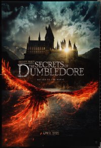 2r0923 FANTASTIC BEASTS: THE SECRETS OF DUMBLEDORE teaser DS 1sh 2022 Jude Law in title role, wild!