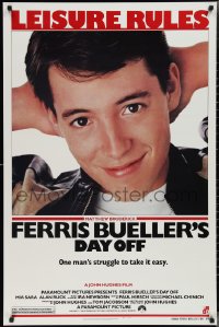 2r0926 FERRIS BUELLER'S DAY OFF 1sh 1986 c/u of Matthew Broderick in John Hughes teen classic!