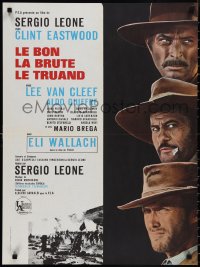 2r0321 GOOD, THE BAD & THE UGLY French 23x31 R1970s Clint Eastwood, Lee Van Cleef, Sergio Leone!