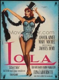 2r0324 LOLA French 23x30 1961 Jean Mascii art of sexy Anouk Aimee, Jacques Demy!