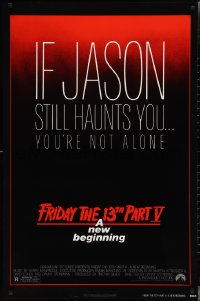 2r0935 FRIDAY THE 13th PART V 1sh 1985 A New Beginning, if Jason still haunts you you're not alone!