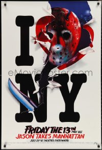 2r0938 FRIDAY THE 13th PART VIII recalled teaser 1sh 1989 Jason Takes Manhattan, I love NY in August!