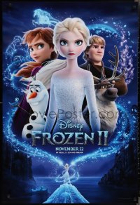 2r0941 FROZEN II advance DS 1sh 2019 Walt Disney sequel, Kristen Bell, Menzel, great cast montage!!