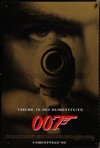 2r0948 GOLDENEYE advance DS 1sh 1995 Pierce Brosnan as James Bond 007, cool gun & eye close up!