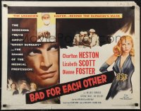 2r0704 BAD FOR EACH OTHER 1/2sh 1953 Charlton Heston, sexy bad girl Lizabeth Scott!