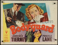 2r0715 BODYGUARD style A 1/2sh 1948 art of Lawrence Tierney and pretty Priscilla Lane!