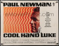 2r0724 COOL HAND LUKE 1/2sh 1967 Paul Newman prison escape classic, cool art by James Bama!