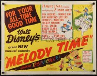 2r0767 MELODY TIME style A 1/2sh 1948 Walt Disney, cool cartoon art of Pecos Bill, Toot & more!