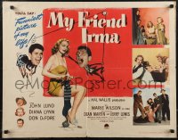 2r0770 MY FRIEND IRMA style A 1/2sh 1949 first Dean Martin & Jerry Lewis, sexy Marie Wilson!