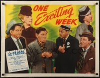 2r0773 ONE EXCITING WEEK style A 1/2sh 1946 Al Pearce, Pinky Lee, Shemp Howard pictured, ultra rare!