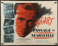 2r0776 PASSAGE TO MARSEILLE style A 1/2sh 1944 Humphrey Bogart escapes Devil's Island to fight Nazis!