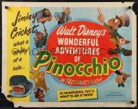 2r0781 PINOCCHIO style A 1/2sh R1945 Disney classic cartoon about a wooden boy who wants to be real!