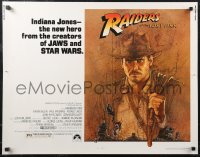 2r0788 RAIDERS OF THE LOST ARK int'l 1/2sh 1981 great art of adventurer Harrison Ford by Amsel!
