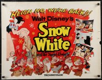 2r0799 SNOW WHITE & THE SEVEN DWARFS 1/2sh R1958 Walt Disney animated cartoon fantasy classic!