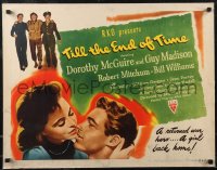 2r0809 TILL THE END OF TIME style B 1/2sh 1946 Dorothy McGuire, Guy Madison, early Robert Mitchum