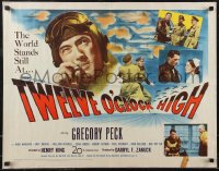 2r0811 TWELVE O'CLOCK HIGH 1/2sh 1950 cool image of smoking World War II pilot Gregory Peck!