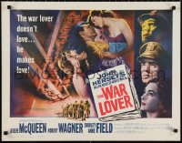 2r0816 WAR LOVER 1/2sh 1962 Steve McQueen & Robert Wagner loved war like others loved women!