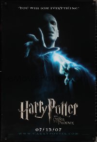 2r0962 HARRY POTTER & THE ORDER OF THE PHOENIX teaser DS 1sh 2007 Ralph Fiennes as Lord Voldemort!