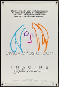 2r0980 IMAGINE 1sh 1988 art by former Beatle John Lennon, blue/orange hair style!