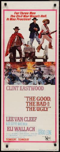 2r0615 GOOD, THE BAD & THE UGLY insert 1968 Clint Eastwood, Lee Van Cleef, Wallach, Leone classic!