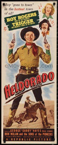 2r0618 HELDORADO insert 1946 Roy Rogers, Dale Evans, Gabby Hayes, Sons of the Pioneers, ultra rare!